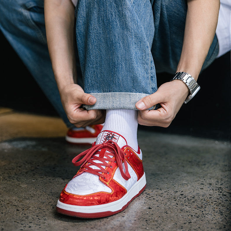 The Red Seal Silk Sneakers