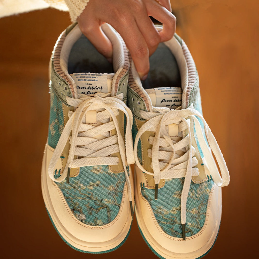 Almond Blossom Sneakers, after Van Gogh