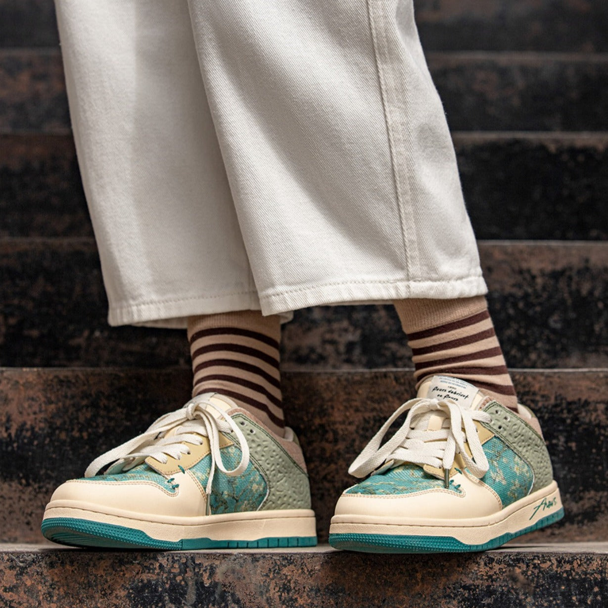 Almond Blossom Sneakers, after Van Gogh