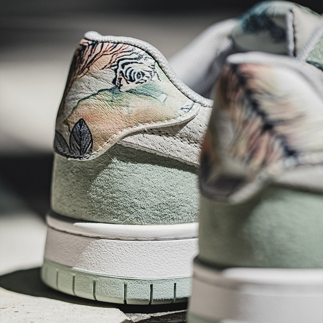Verdant Impression Watercolour Sneakers