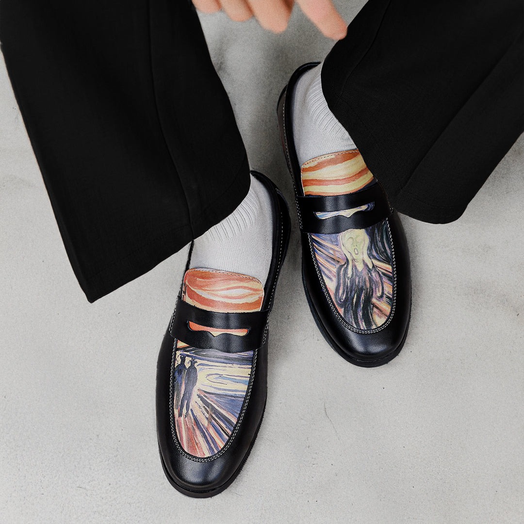 The Scream Loafers, after Munch