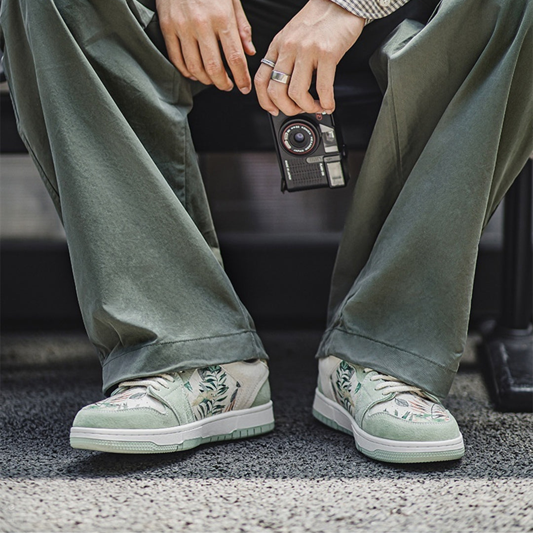 Verdant Impression Watercolour Sneakers