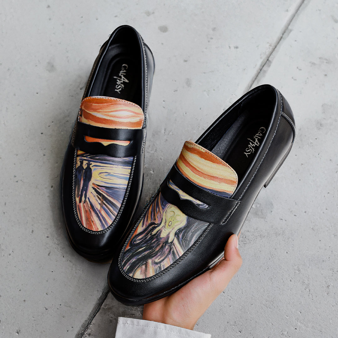 The Scream Loafers, after Munch