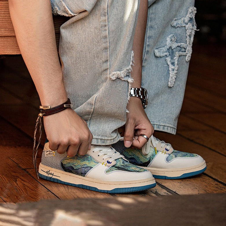 Starry Night Sneakers, after Van Gogh