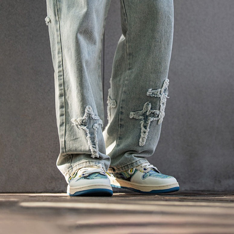 Starry Night Sneakers, after Van Gogh
