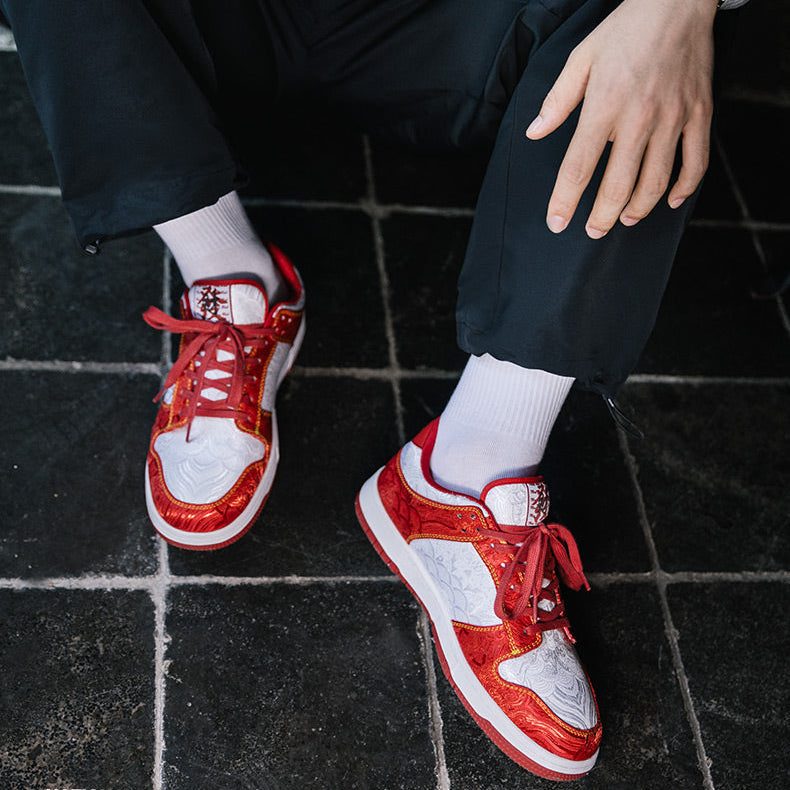The Red Seal Silk Sneakers