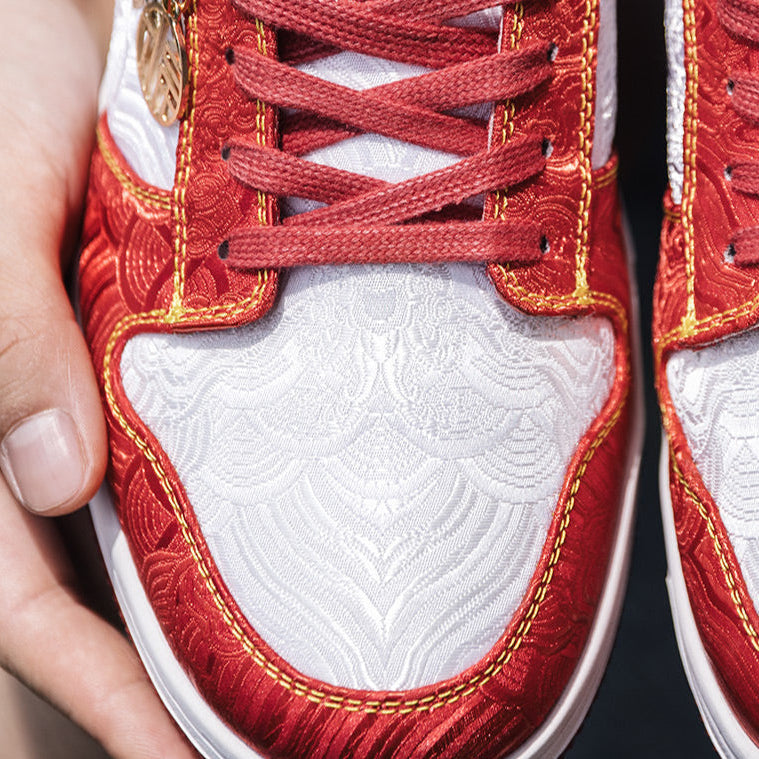 The Red Seal Silk Sneakers
