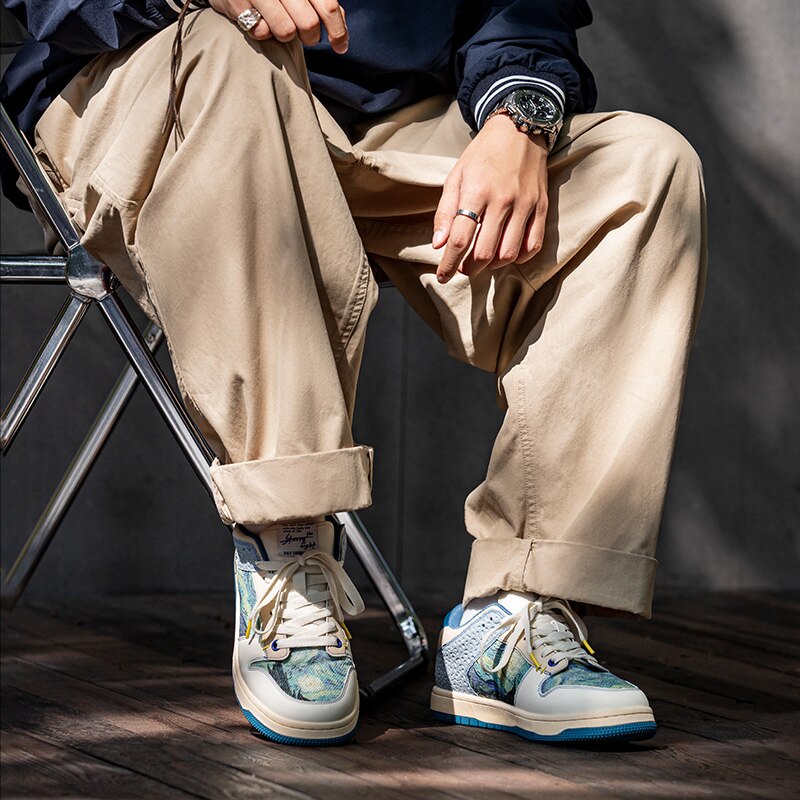 Starry Night Sneakers, after Van Gogh