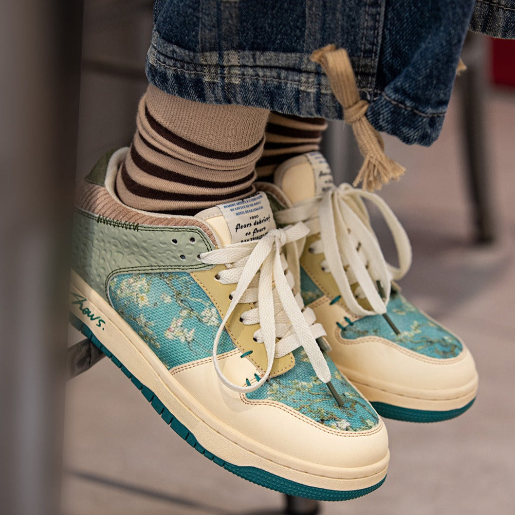 Almond Blossom Sneakers, after Van Gogh