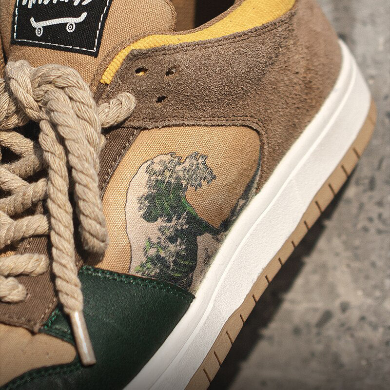 The Great Wave Sneakers, after Hokusai